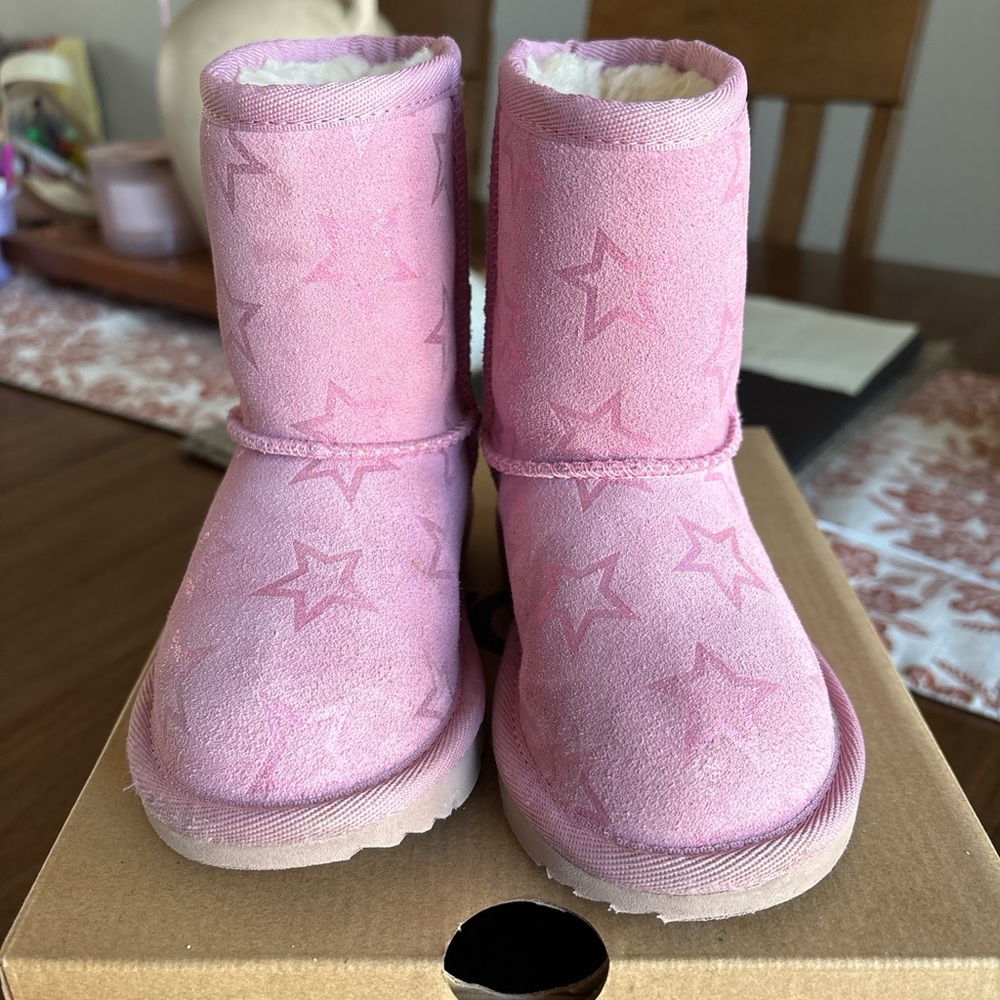UGG Pink Iridescent Star Boots